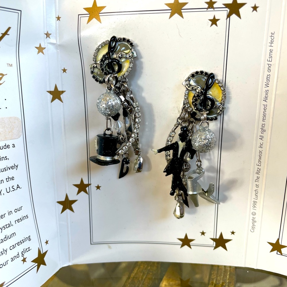 Lunch at the Ritz “Strictly Ballroom” Clip Earrings very collectible!